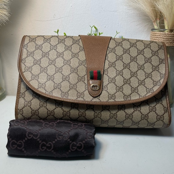 ❤️GUCCI Clutch bag with Sherry line❤️ - Picture 1 of 16